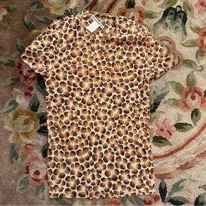 Leopard nylon sheet Vivienne Tam shirt size 0